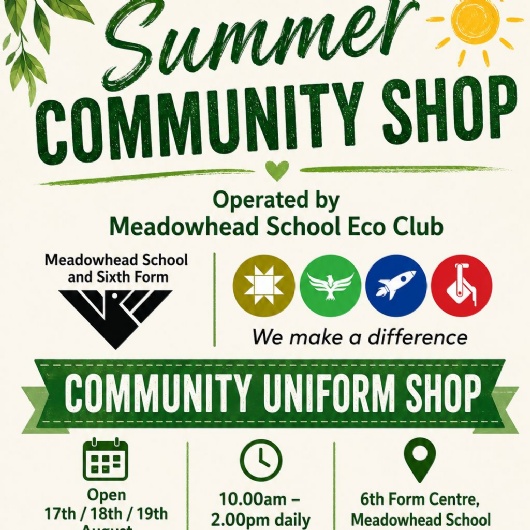 poster advertising the summer uniform shop